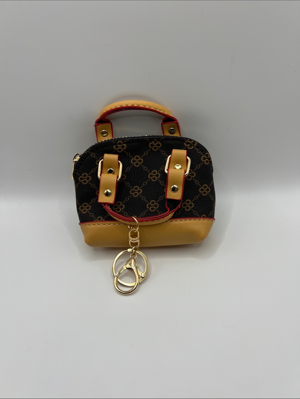 011. Mini Satchel Handbag Keychain or Bag Charm.